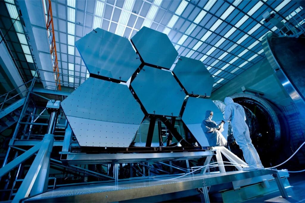scientist working on a machine